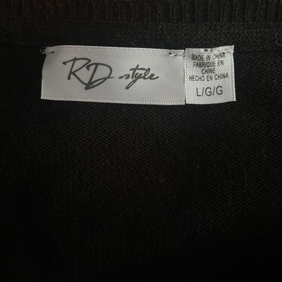 RD STYLE Black Contrast Sweater L - Picture 4 of 5